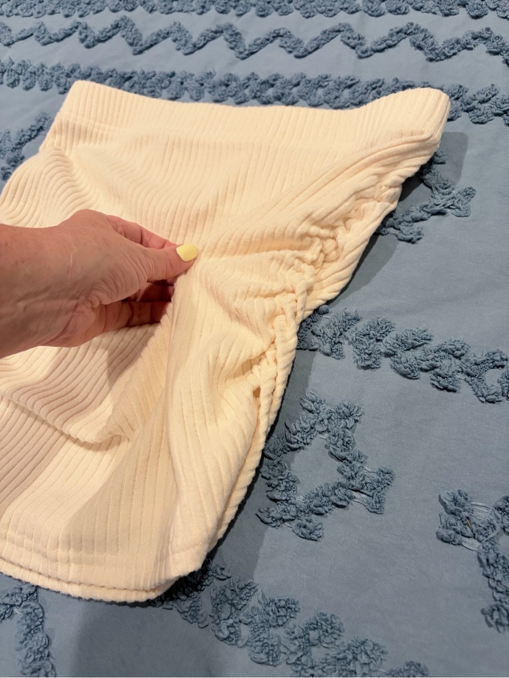 Cream Ribbed Tube Top - Picture 3 of 4